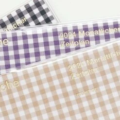 Hightide 2024 Gingham Monthly Diary [B6] -Stationery Sale Store 000000010171 20 l
