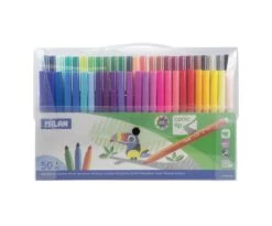 Milan -- 50 Transparent Case Cone-Tipped Fibrepens