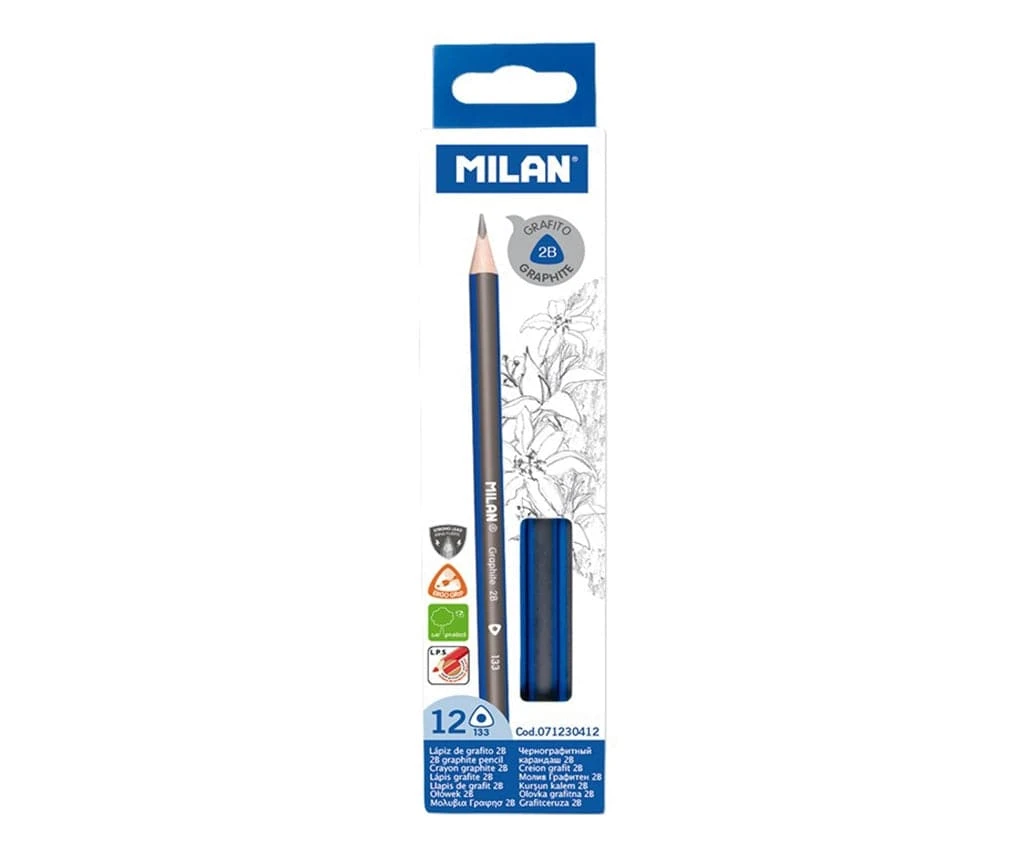 Milan 2B Graphite Triangular Pencils (12 Pencils) 2 Milan 2B Graphite Triangular Pencils (12 Pencils) - Image 2