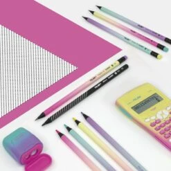 Milan 6 X Round Colour Pencils [Sunset / Black Wood] -Stationery Sale Store 071522206 04