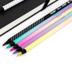 Milan 6 X Round Colour Pencils [Sunset / Black Wood]