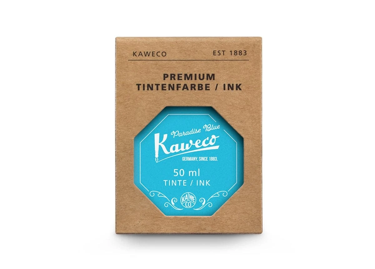 Kaweco Bottled Ink, 50ml - Paradise Blue 2 Kaweco Bottled Ink, 50ml - Paradise Blue - Image 2