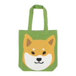 Shiba Tote Bag In Lush Green - A4 Size