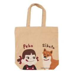 Fujiya Peko-chan & Shibata Shiba Inu Canvas Tote Bag