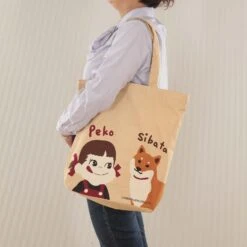 Fujiya Peko-chan & Shibata Shiba Inu Canvas Tote Bag 12 Fujiya Peko-chan & Shibata Shiba Inu Canvas Tote Bag -Stationery Sale Store 11277211 1007