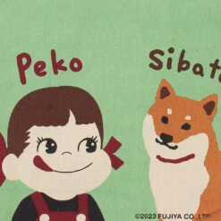 Fujiya Peko-chan & Shibata Shiba Inu Green Canvas Tote Bag -Stationery Sale Store 11277212 1003