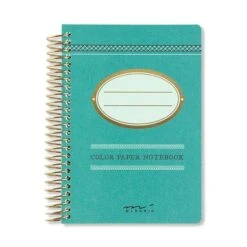 Midori -- Colour Paper Notebook (A7) -- Teal