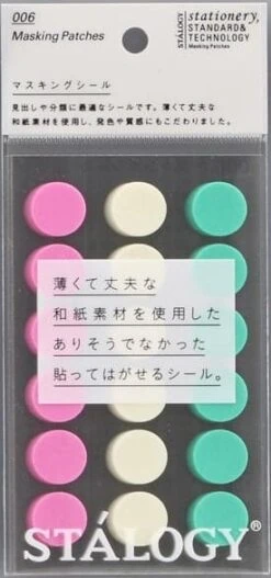 Stalogy Masking Dots - Circular Masking Tape Patches (16mm) -Stationery Sale Store 2228 01 1