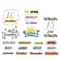 Midori Paintable Stamp - 12 Months -Stationery Sale Store 35374006 c