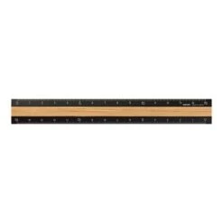 Midori - Aluminium Wooden Ruler 15cm - Black -Stationery Sale Store 42270 1