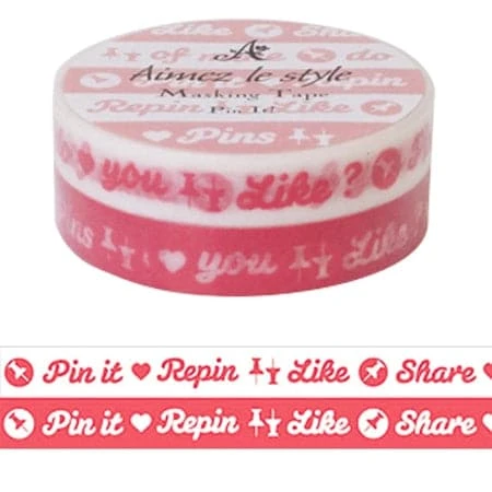Aimez Le Style 'Pin It!' Washi Tape 2 Pack 1 Aimez Le Style 'Pin It!' Washi Tape 2 Pack