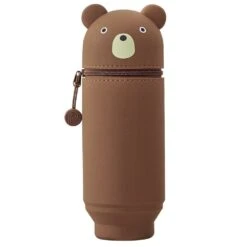 LIHIT LAB PuniLabo Stand Pen Case - Brown Bear