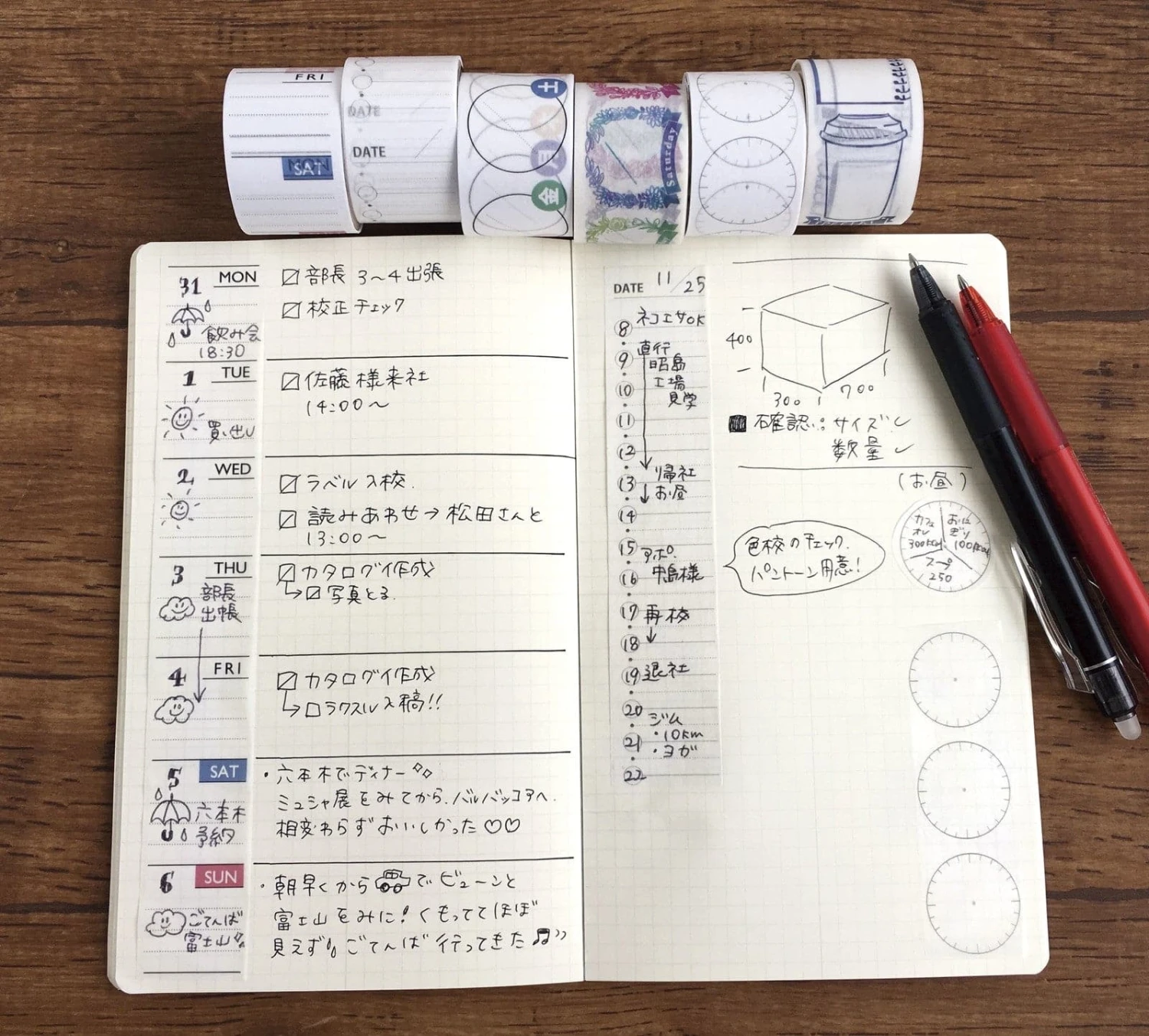 Planner Masking Tape - Clock 4 Planner Masking Tape - Clock - Image 4