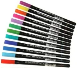 Kuretake ZIG Art & Graphic Twin Marker [12 Colour Set] -Stationery Sale Store 61lLFm8hkOS. AC SX679