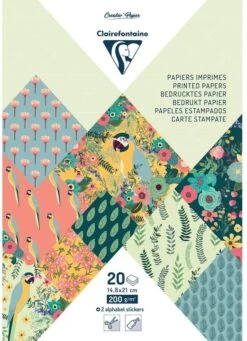 Clairefontaine Printed Paper Pad A4 (20 Sheets - Kiribati)