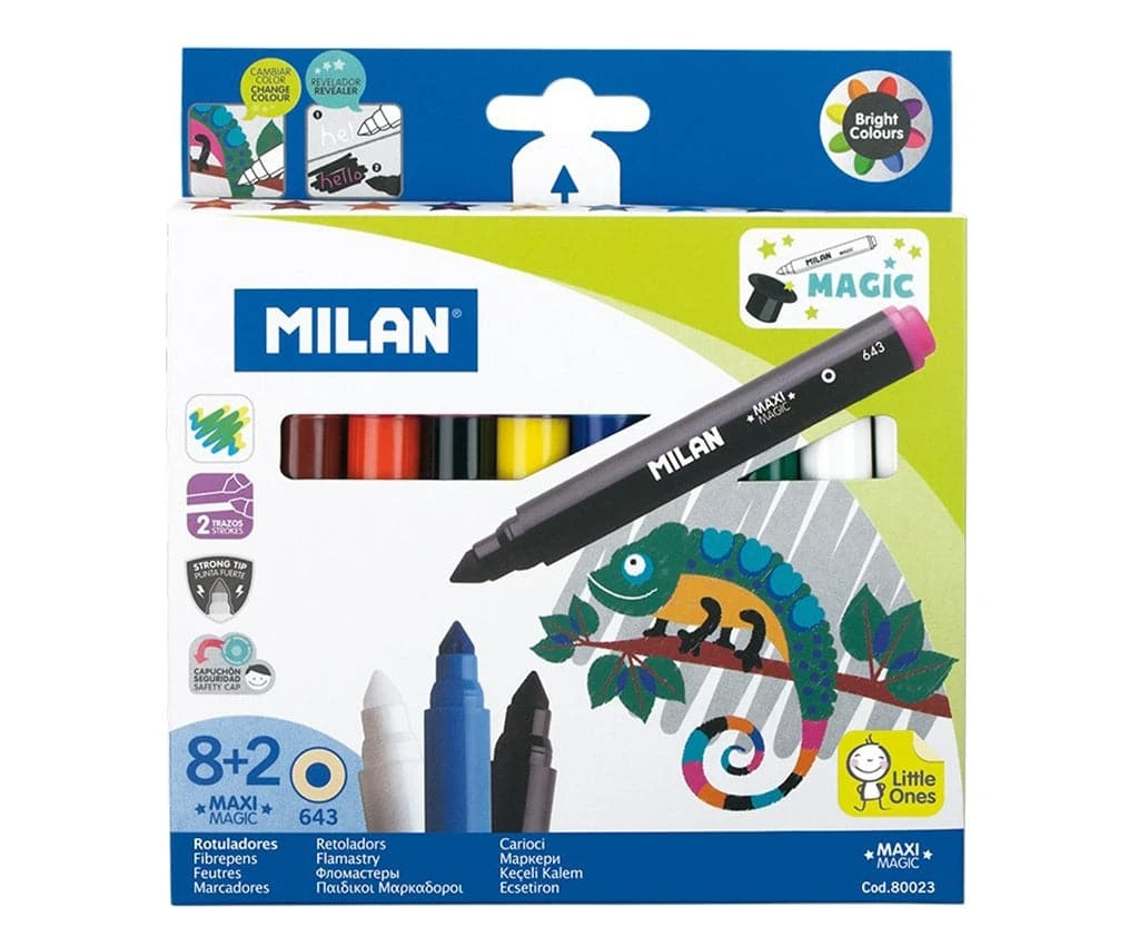 Milan Maxi Magic 8+2 Fibrepens 4 Milan Maxi Magic 8+2 Fibrepens - Image 4