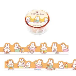 Mind Wave Die Cut Masking Tape - Moo-Chan Rabbit Mealtime