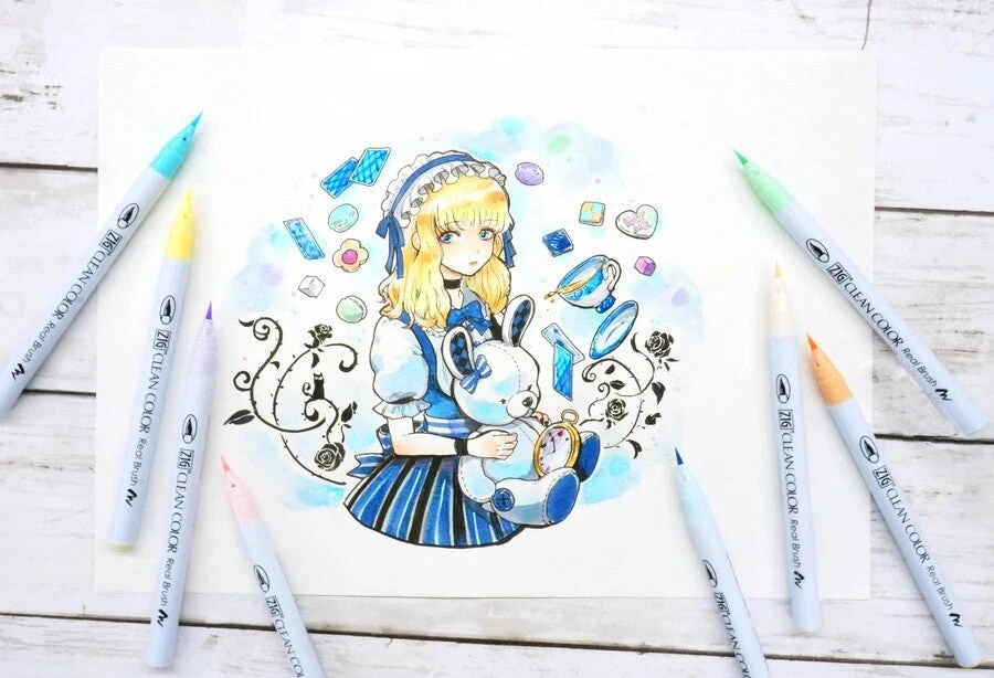 Kuretake Zig Clean Color Real Brush Pen - 12 Pack 4 Kuretake Zig Clean Color Real Brush Pen - 12 Pack - Image 4