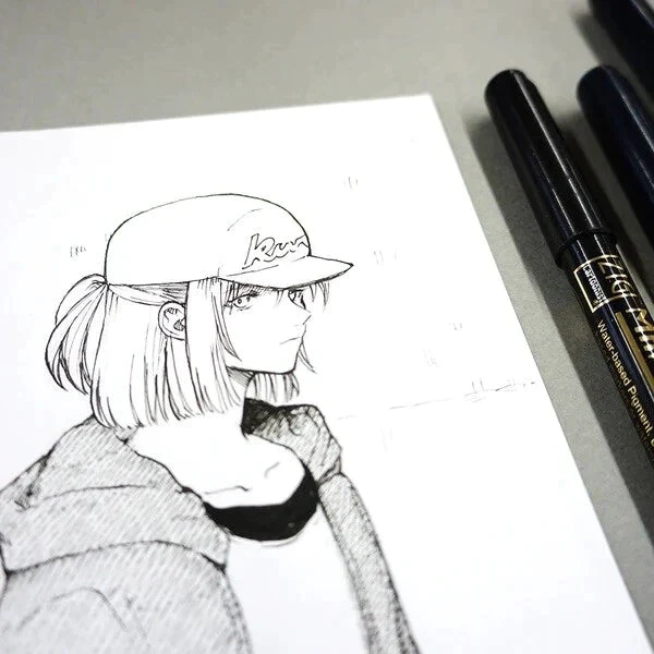 Kuretake ZIG Cartoonist Mangaka Black Assortment Set (Set Of 3) 6 Kuretake ZIG Cartoonist Mangaka Black Assortment Set (Set Of 3) - Image 6