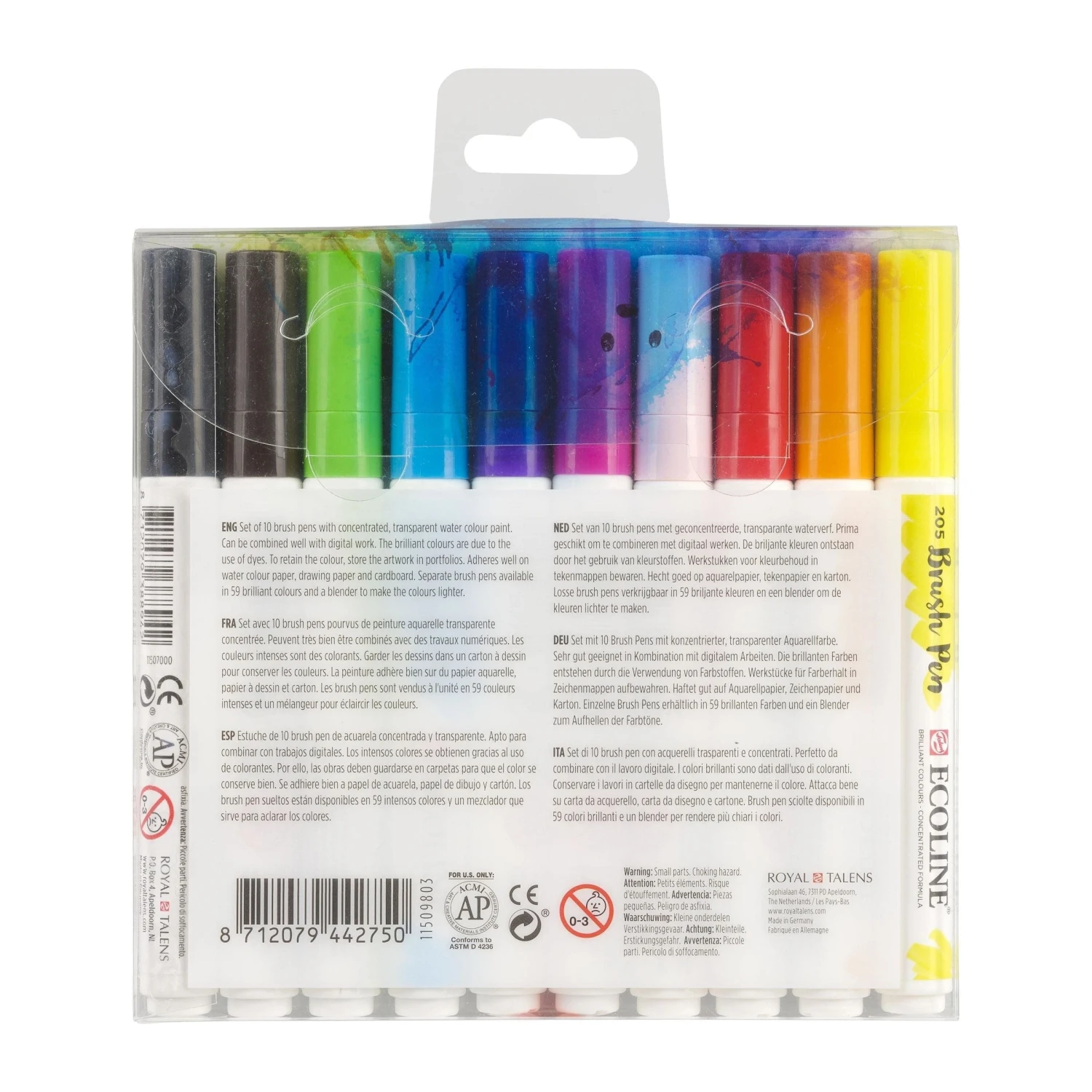 Talens Ecoline Brushpen, Set Of 10, Bright 5 Talens Ecoline Brushpen, Set Of 10, Bright - Image 5