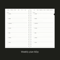 Paperian Archive Undated Weekly Planner -Stationery Sale Store Archive Spiral Undated Weekly Planner V2 18 60801