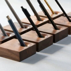 HMM Walnut Block Pen Stand -Stationery Sale Store Block1200X1200 15