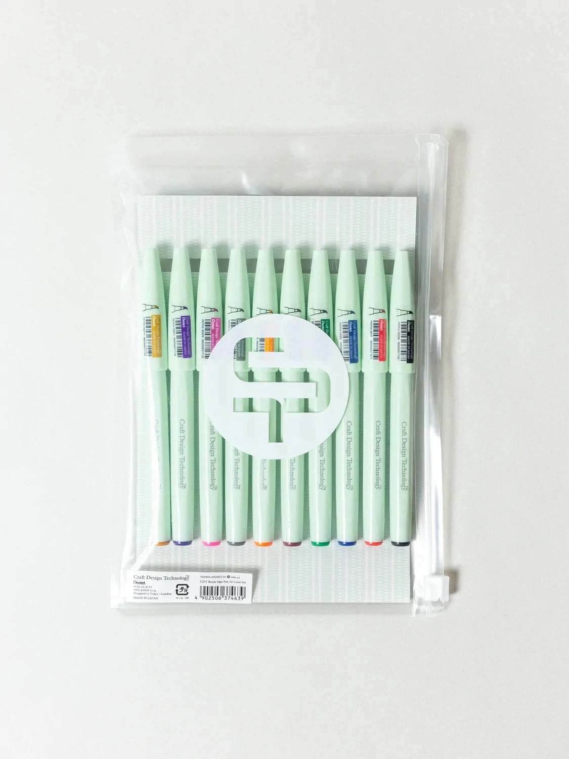 Craft Design Technology Brush Sign Pen 10-Pack Assorted Colours- By Pentel - Image 2