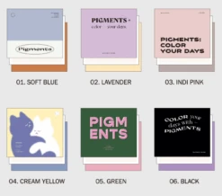 Iconic Pigment Notebook [Grid] -Stationery Sale Store ColoursRange