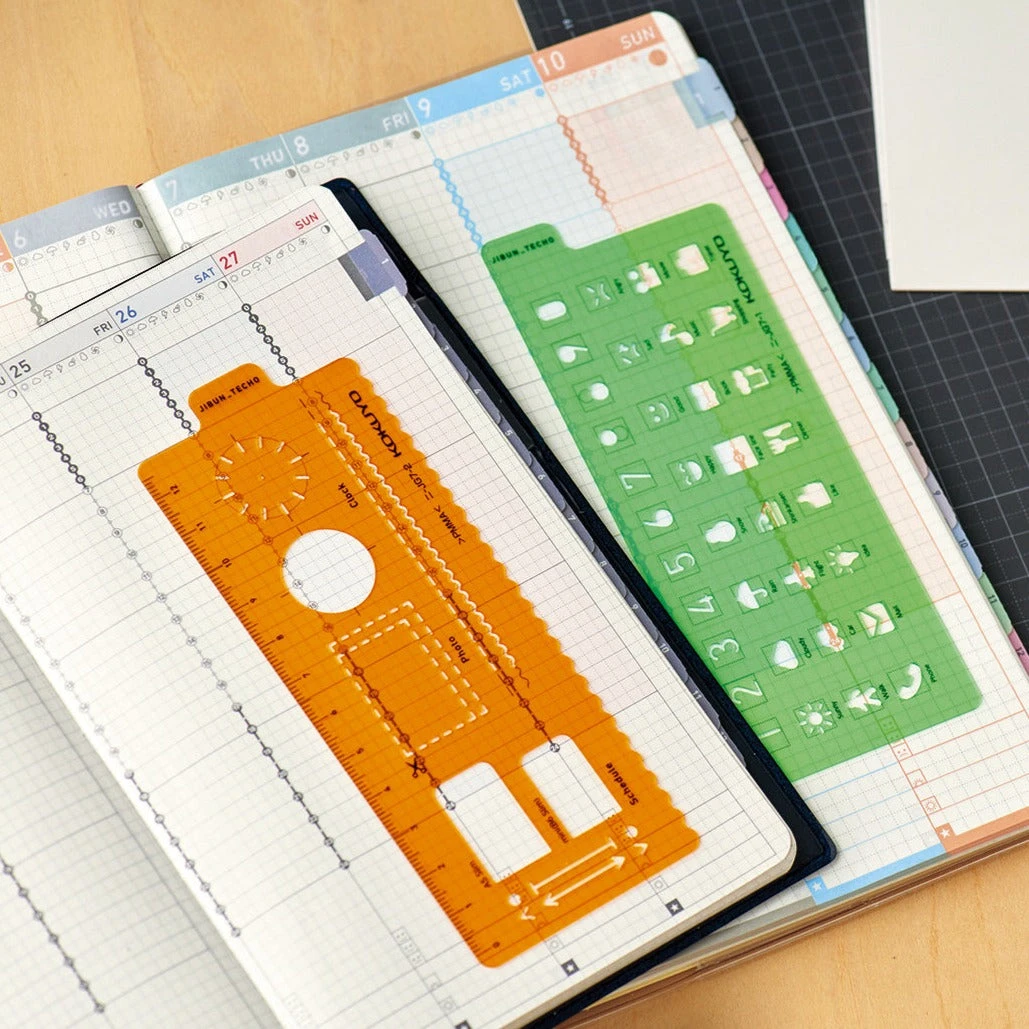 Kokuyo Jibun Techo Stencil 2 Kokuyo Jibun Techo Stencil - Image 2