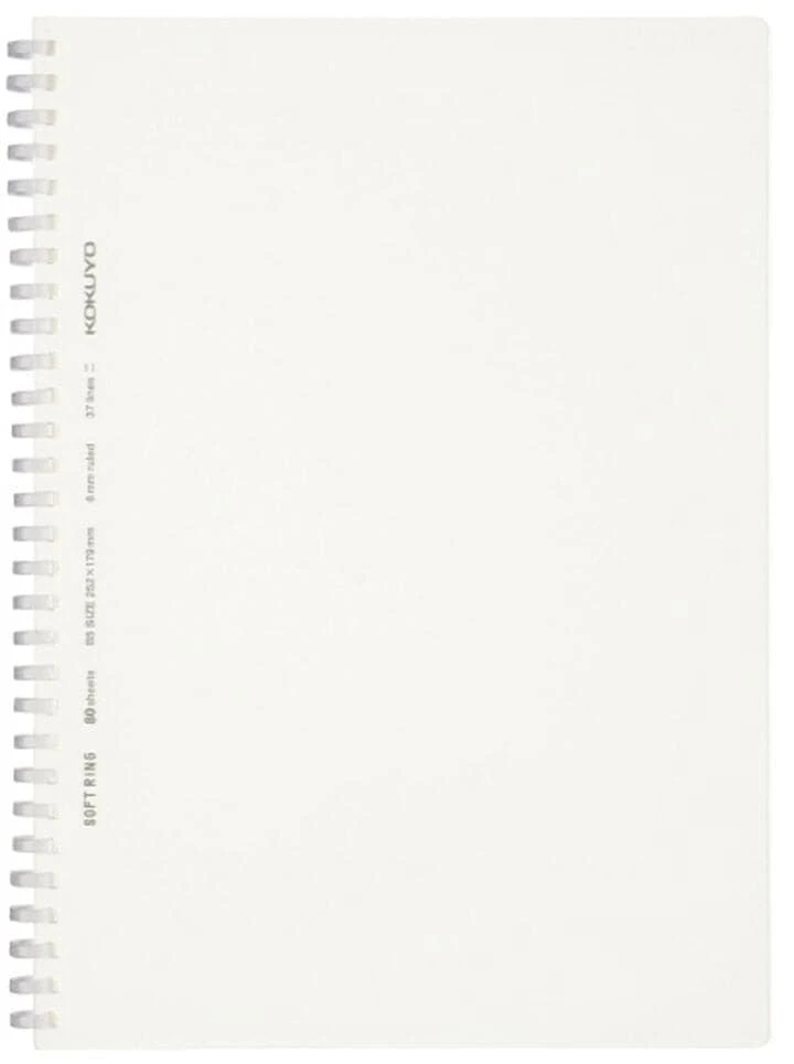 Kokuyo Soft Ring Notebook Clear B5 80 Sheets 6mm Horizontal Rule 1 Kokuyo Soft Ring Notebook Clear B5 80 Sheets 6mm Horizontal Rule