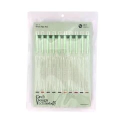 Craft Design Technology Brush Sign Pen 10-Pack Assorted Colours- By Pentel