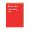 Ohh Deer Thanks For Tolerating Me Greeting Card