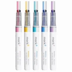 Kokuyo Mark+ Dual Colour Highlighter [Grey Stripe]