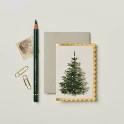 Wanderlust Christmas Tree Mini Card