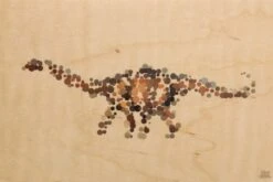 WOODHI Wooden Postcard - Animal Dots Dinosaure