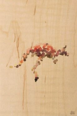 WOODHI Wooden Postcard - Animal Dots Kangourou