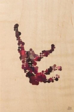 WOODHI Wooden Postcard - Animal Dots Oran-Outang