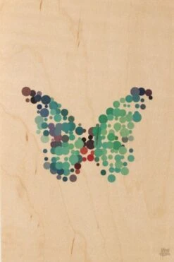 WOODHI Wooden Postcard - Animal Dots Papillon