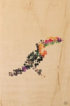 WOODHI Wooden Postcard - Animal Dots Toucan