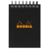 Rhodia Classic Wirebound Notepad (A7, Lined) - Black
