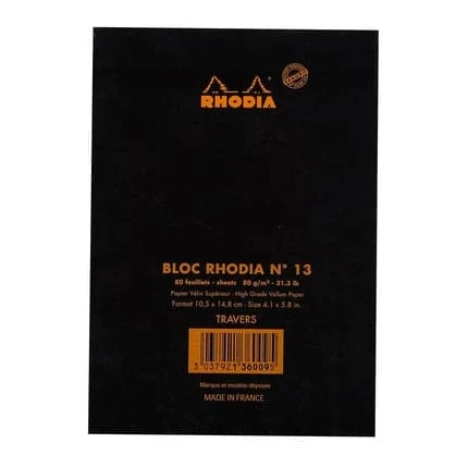 Rhodia No. 13 Head Stapled Pad (A6, Lined) 4 Rhodia No. 13 Head Stapled Pad (A6, Lined) - Image 4
