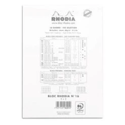 Rhodia No. 16 Head Stapled Pad (A5, Grid) 17 Rhodia No. 16 Head Stapled Pad (A5, Grid) -Stationery Sale Store big 16201c 3