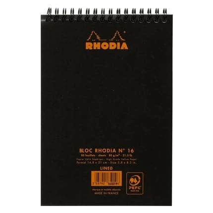 Rhodia Classic Wirebound Pad (A5, Lined) 5 Rhodia Classic Wirebound Pad (A5, Lined) - Image 5