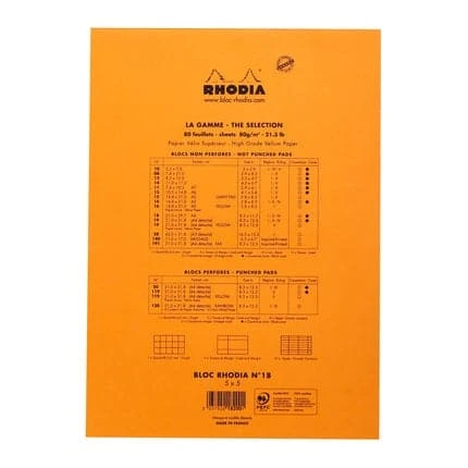 Rhodia No. 18 Head Stapled Pad (A4, Grid) 6 Rhodia No. 18 Head Stapled Pad (A4, Grid) - Image 6
