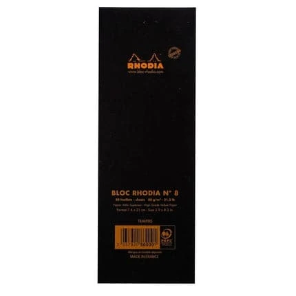 Rhodia No. 8 Head Stapled Pad (74 X 21mm, Lined) 6 Rhodia No. 8 Head Stapled Pad (74 X 21mm, Lined) - Image 6