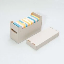 Foglietto Archivio Storage Box 26 Foglietto Archivio Storage Box -Stationery Sale Store boite de rangement archivio grise ouverte pleine packshot 1500x1500 1