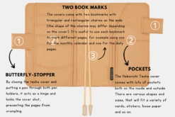 Hobonichi 2024 A6 Planner Cover [Colours: Black X Clear Blue] -Stationery Sale Store butterfly stopper