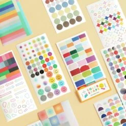 Iconic Coloured Shapes Sticker Pack [10 Sheets]