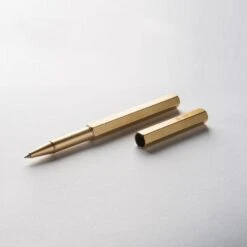 Ystudio Rollerball Pen [Brass] -Stationery Sale Store classic stat 02b rollerball pen c snap