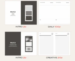 Iconic Monochrome Undated Planner [12 Months] -Stationery Sale Store contents2